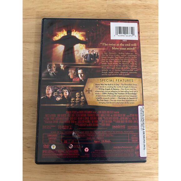 Angels and Demons 2009 DVD Action Thriller Tom Hanks Ewan McGregor Pre-Owned - Picture 2 of 4